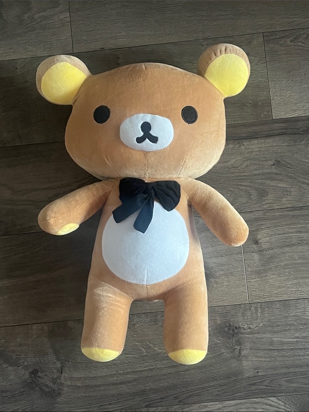 Rilakkuma Large Plush Black Bow Tie